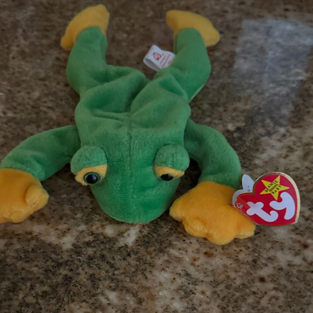 💚 Vintage Ty Beanie Baby “Smoochy” the Frog 🐸 1997 Retired! #beaniecollection
